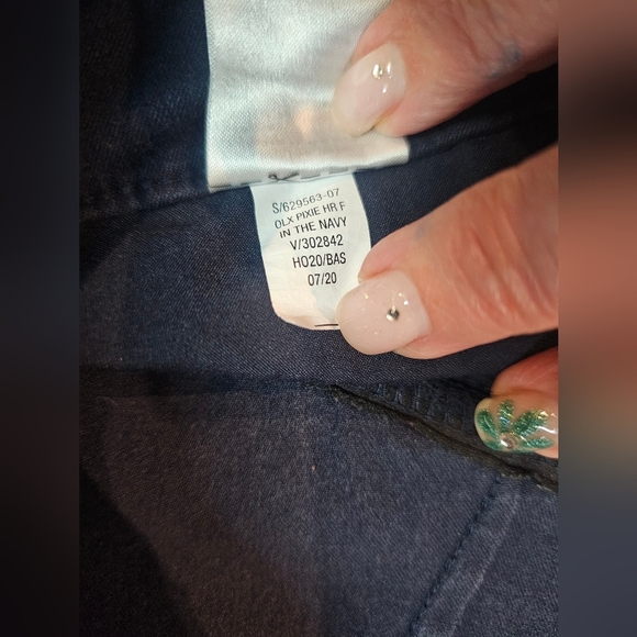 Old Navy High Rise Pixie Skinny Ankle Pants In The Navy 12 - Picture 6 of 6